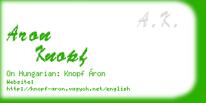 aron knopf business card